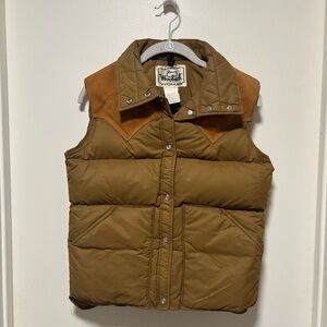 Woolrich Woman vintage down filled suede vest medium western style